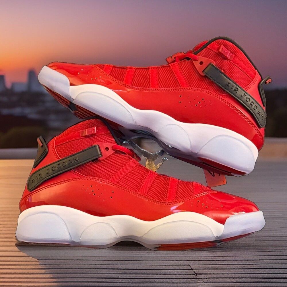 Jordan 6 Rings Gym Red Black White, Size 9 Men’s